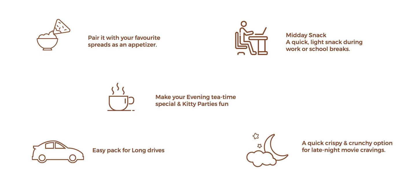 Ways to enjoy granola hampers: spreads, snacks, Tea time, drives, cravings.