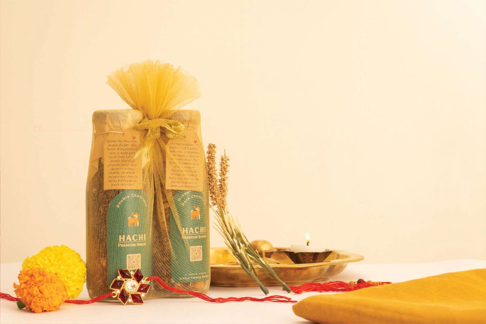 100gm granola jar duo – Classic Delight 2 Rakhi hamper symbolizing sibling bond