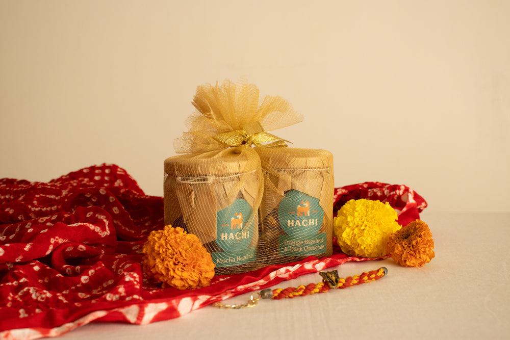 100gm granola jar duo – Classic Delight 2 Rakhi hamper symbolizing sibling bond
