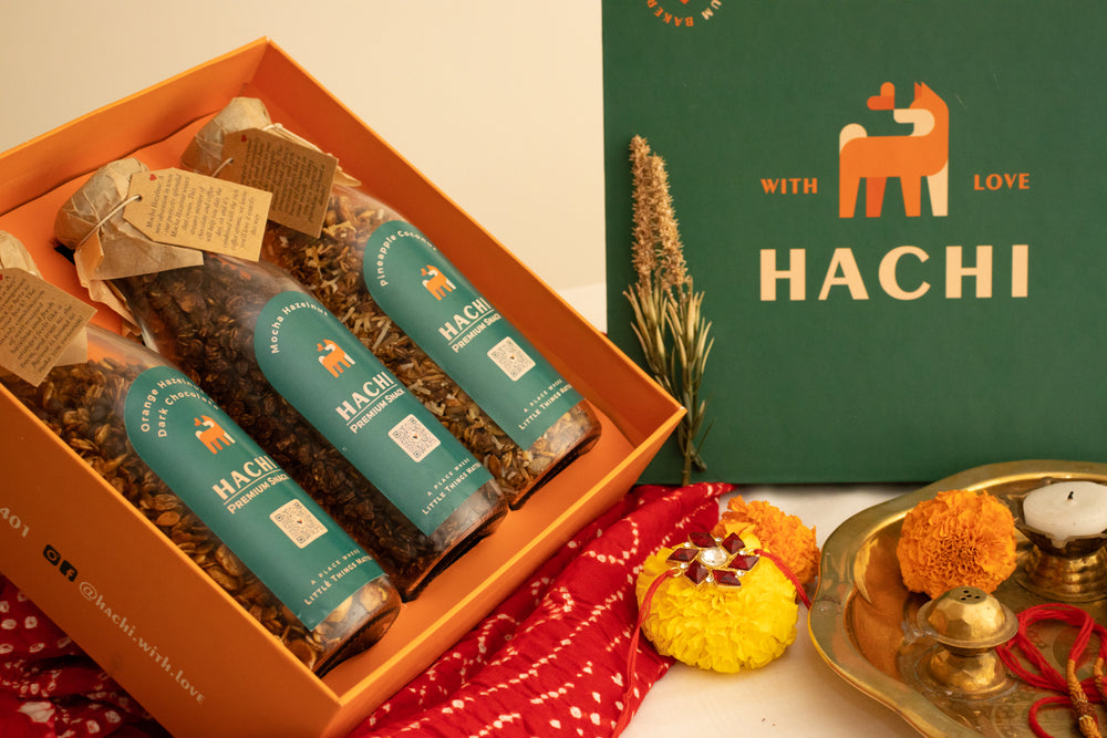 Large Signature gift box – 3 x 250gm granola jars curated for Rakhi celebration